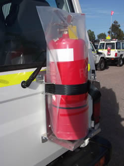 Modified Fire Extinguisher Brackets